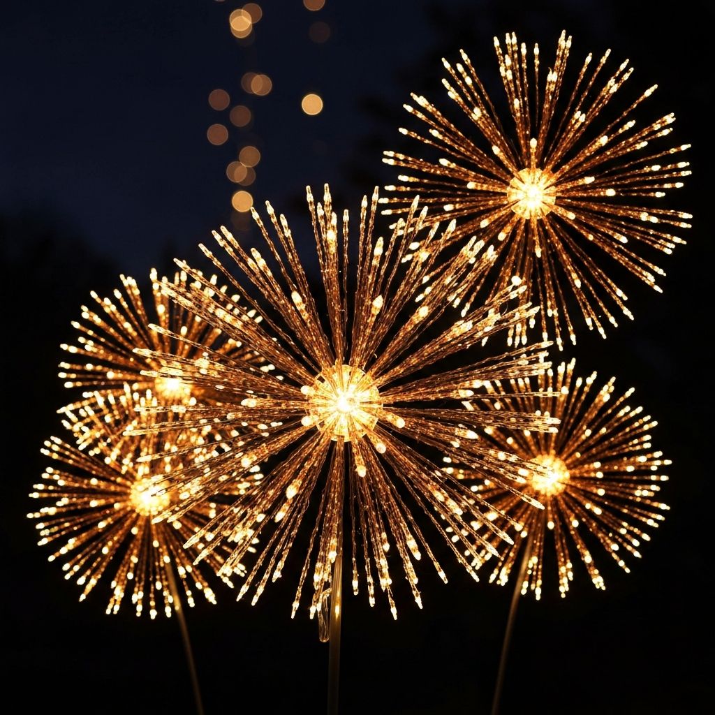 LED fireworks starburst decorative light with color-changing effect